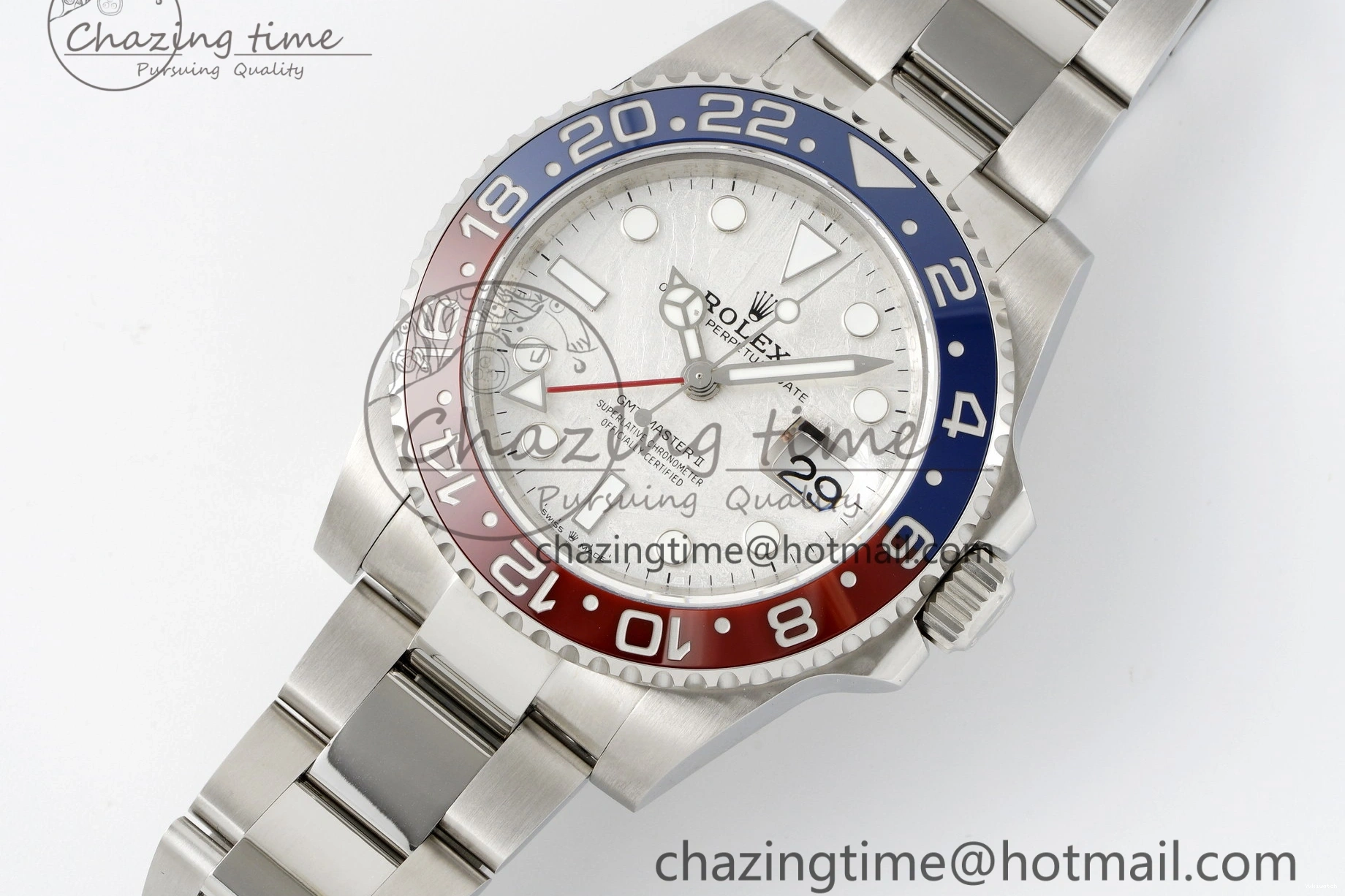Edition 1:1 BLRO CHS Best GMT II SS 904L on Bracelet JDF 126719 Meteorite Master VR3285 0429